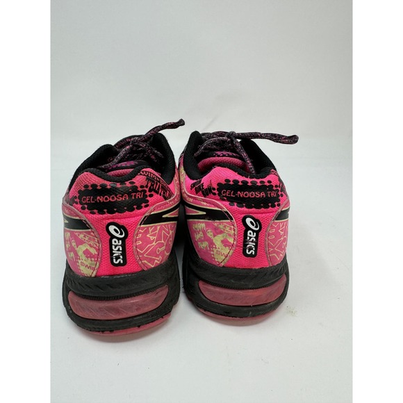 ASICS Gel Noosa Tri 9 C401Q Women's 8.5 Pink Neon and Black Running Shoe - Picture 3 of 7